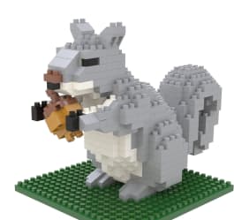 Blocky Squirrel Mini Building Blocks: Gray Squirrel (387 pieces)