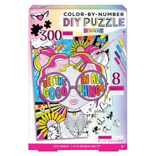 Fashion Angels Color-By-Number DIY Puzzle: See the Good in All Things (300 pieces)