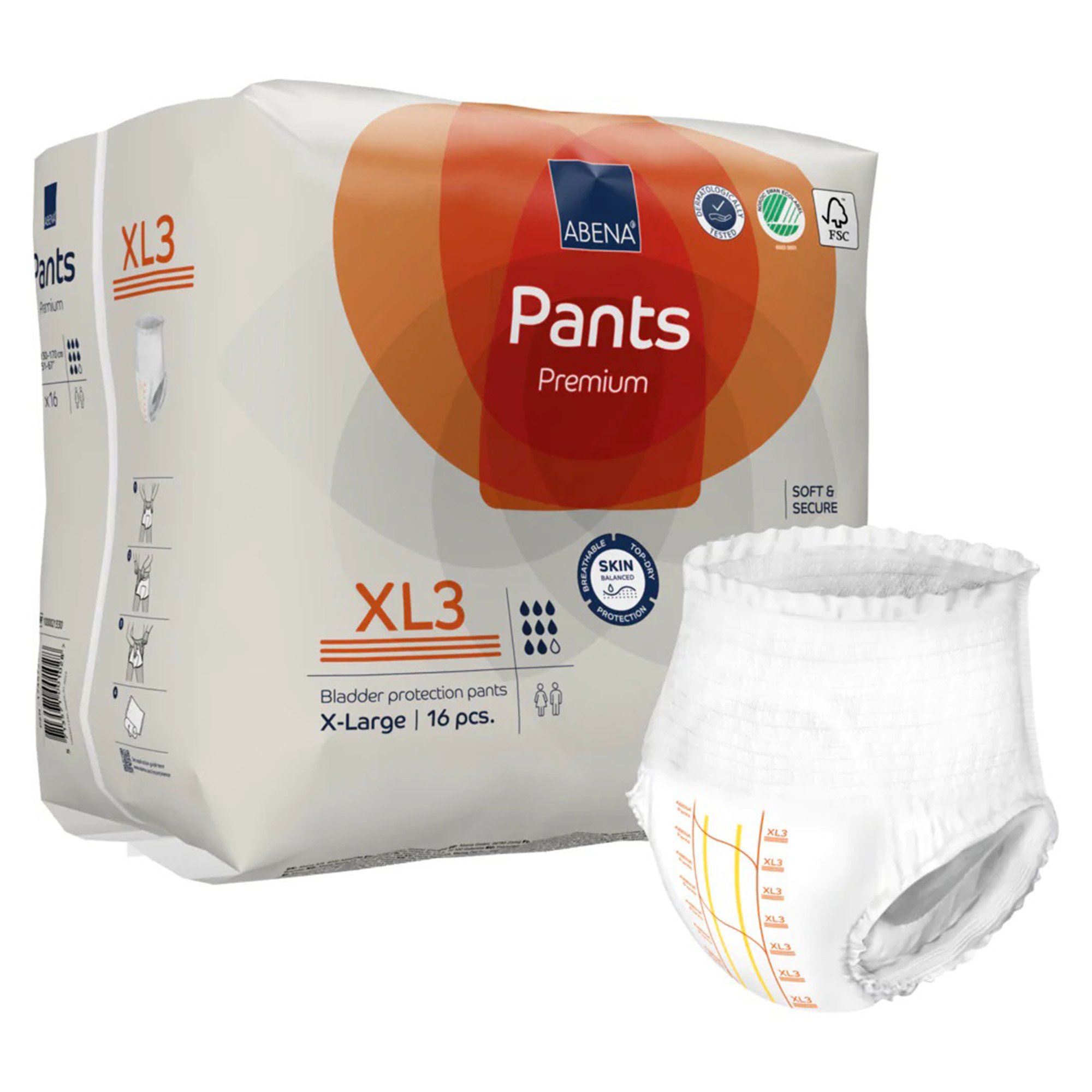 Abena Premium Pants XL3 Incontinence Brief, X-Large MK 1218238