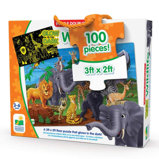 Puzzle Doubles! Glow in the Dark Wildlife Puzzle