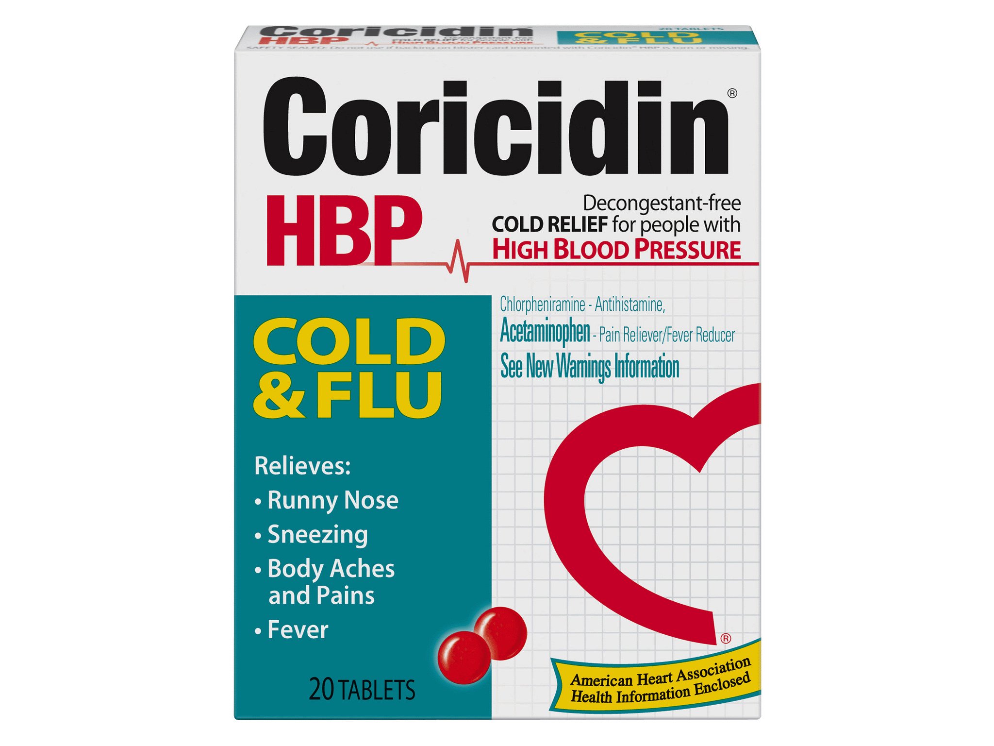 Coricidin HBP Cold & Flu Tablets MK 930011