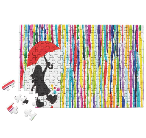 MicroPuzzles Rainbow Rain 150-Piece Jigsaw Puzzle
