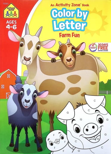 Color by Letter on the Farm Fun Activity Zone Workbook