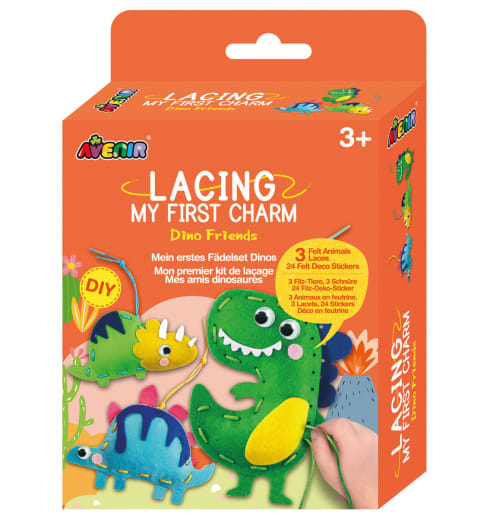 Lacing My First Charm - Dino Friends