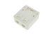 RJ45 Dual Port Cat6 Surface Mount Jack, White