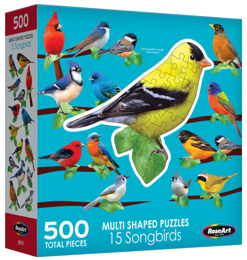 Mini Shaped Songbirds Puzzle (500 piece)