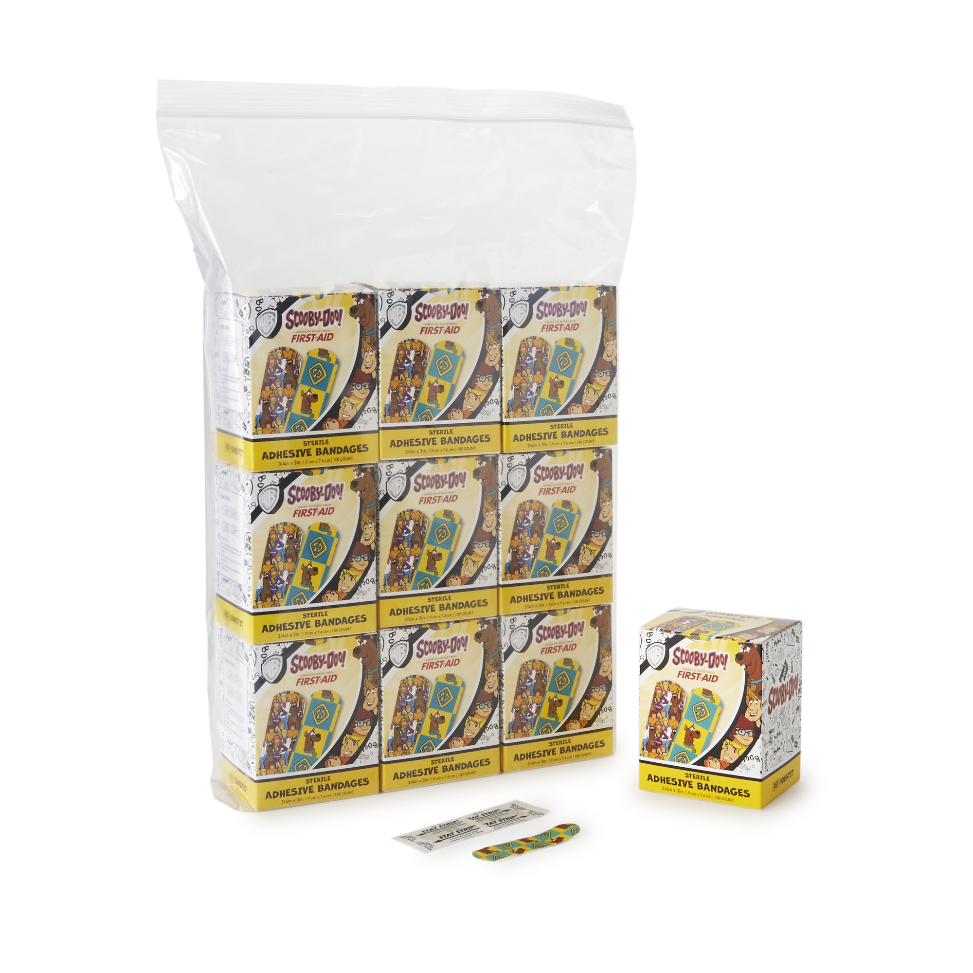 American White Cross Stat Strip Scooby-Doo Adhesive Strip,  x 3 Inch MK 720310