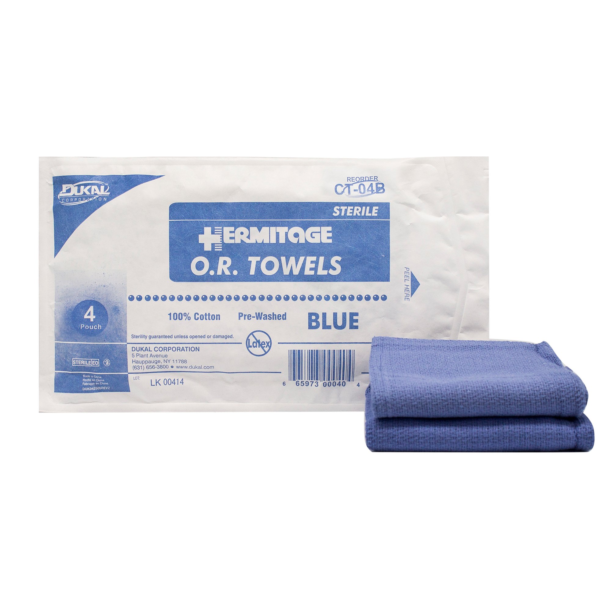 Dukal Sterile Blue O.R. Towel, 17 x 26 Inch MK 153510