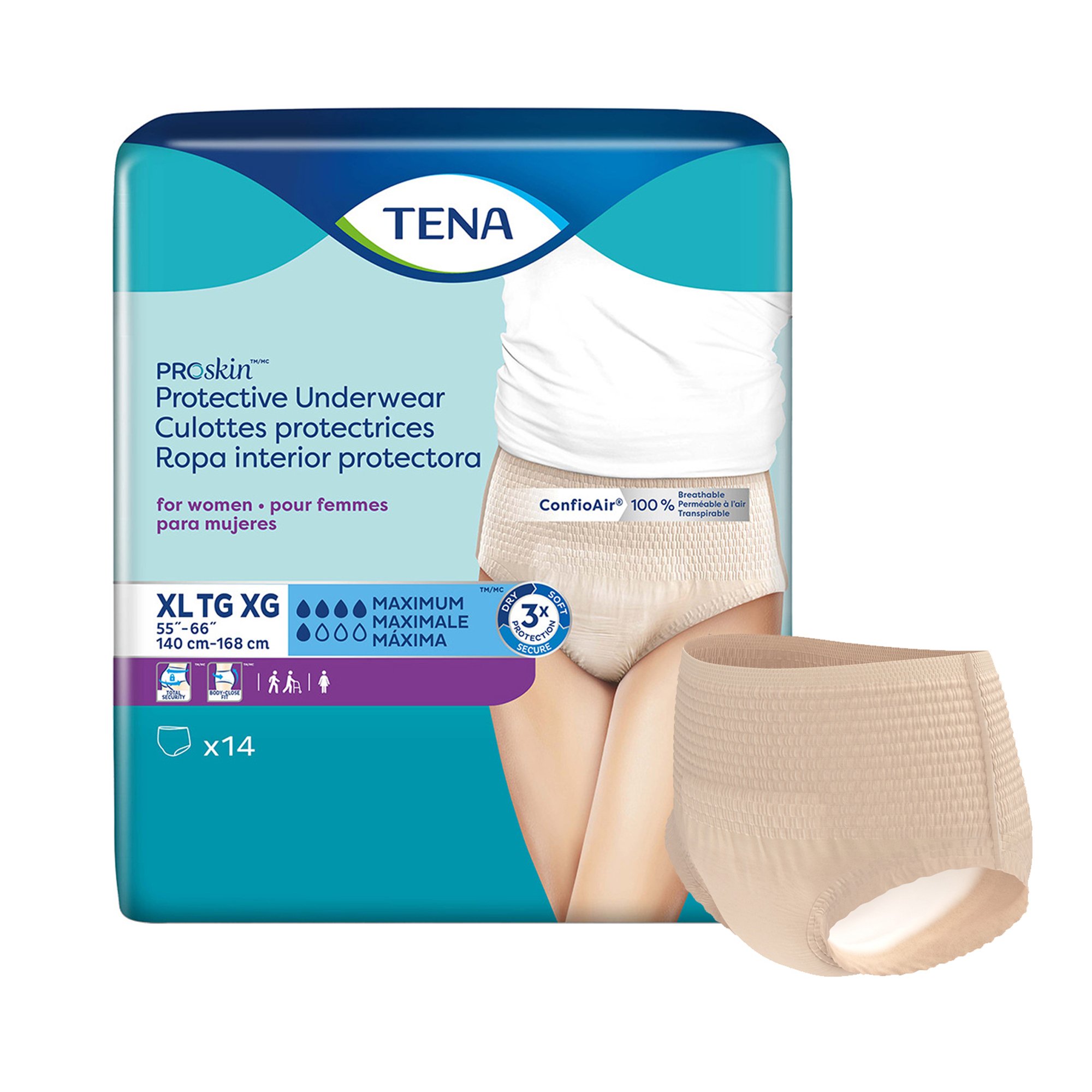 Tena ProSkin Maximum Absorbent Underwear for Women, Extra Large MK 1135409