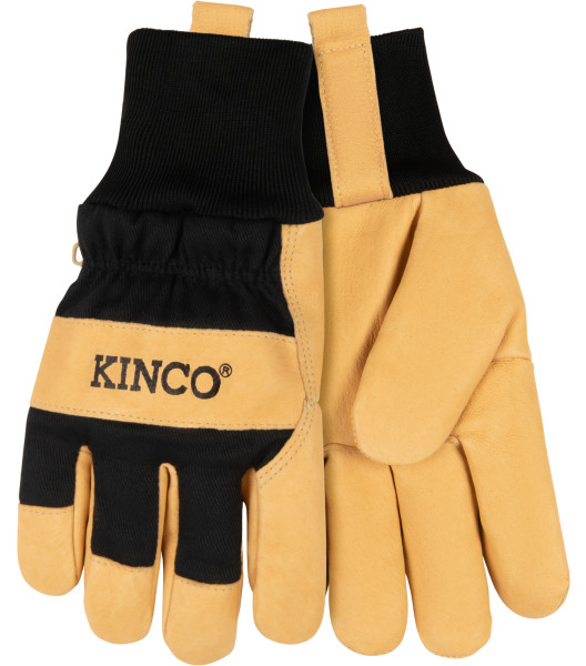 Lined Grain Pigskin Palm with Knit Wrist