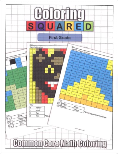 Coloring Squared: First Grade (Coloring Squared Common Core Math Coloring Books)