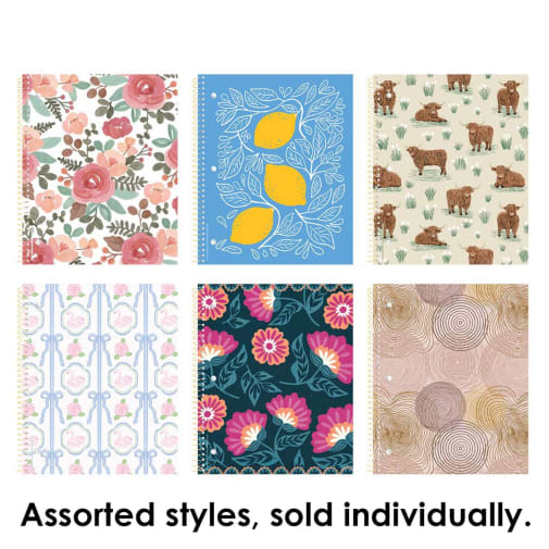 Studio Series Wirebound 1 Subject 11" x 9" Notebook Assorted Styles (College Ruled)