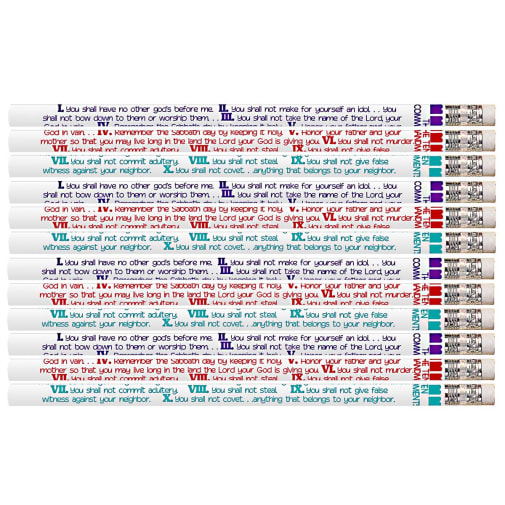 Ten Commandments Pencils (Dozen)