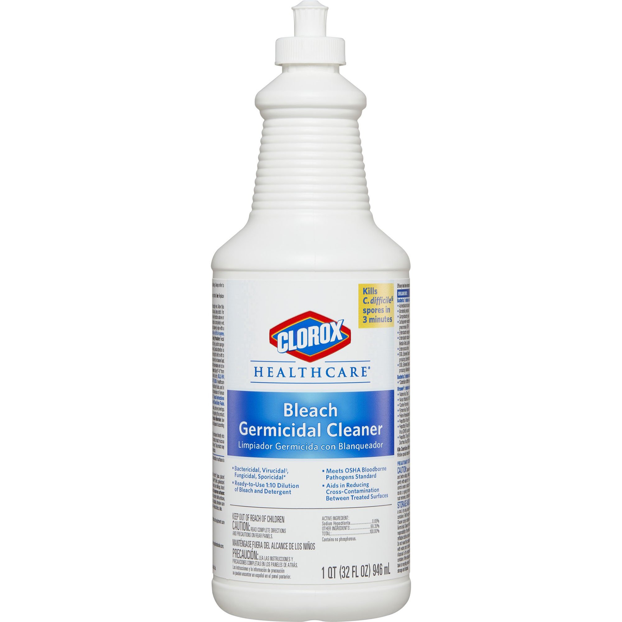 Clorox Healthcare Bleach Germicidal Cleaner, 32-ounce bottle MK 369427