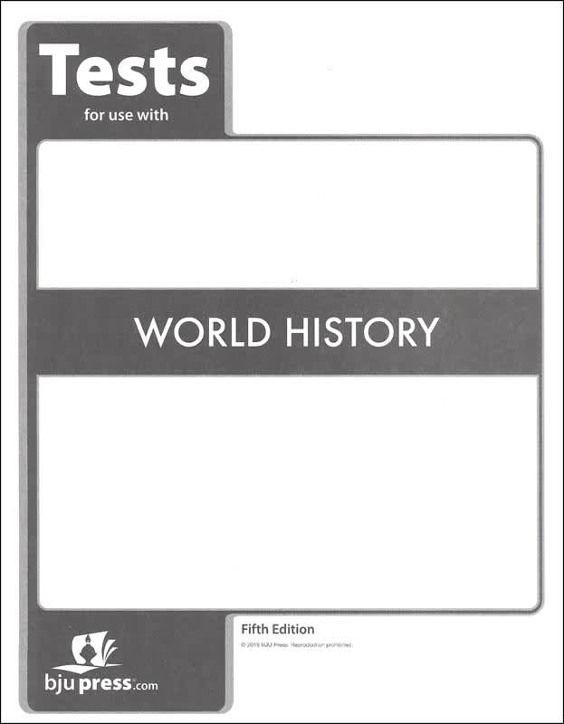 BJU Press World History Tests 5th Edition