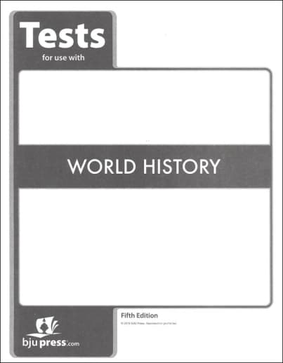 BJU Press World History Tests 5th Edition