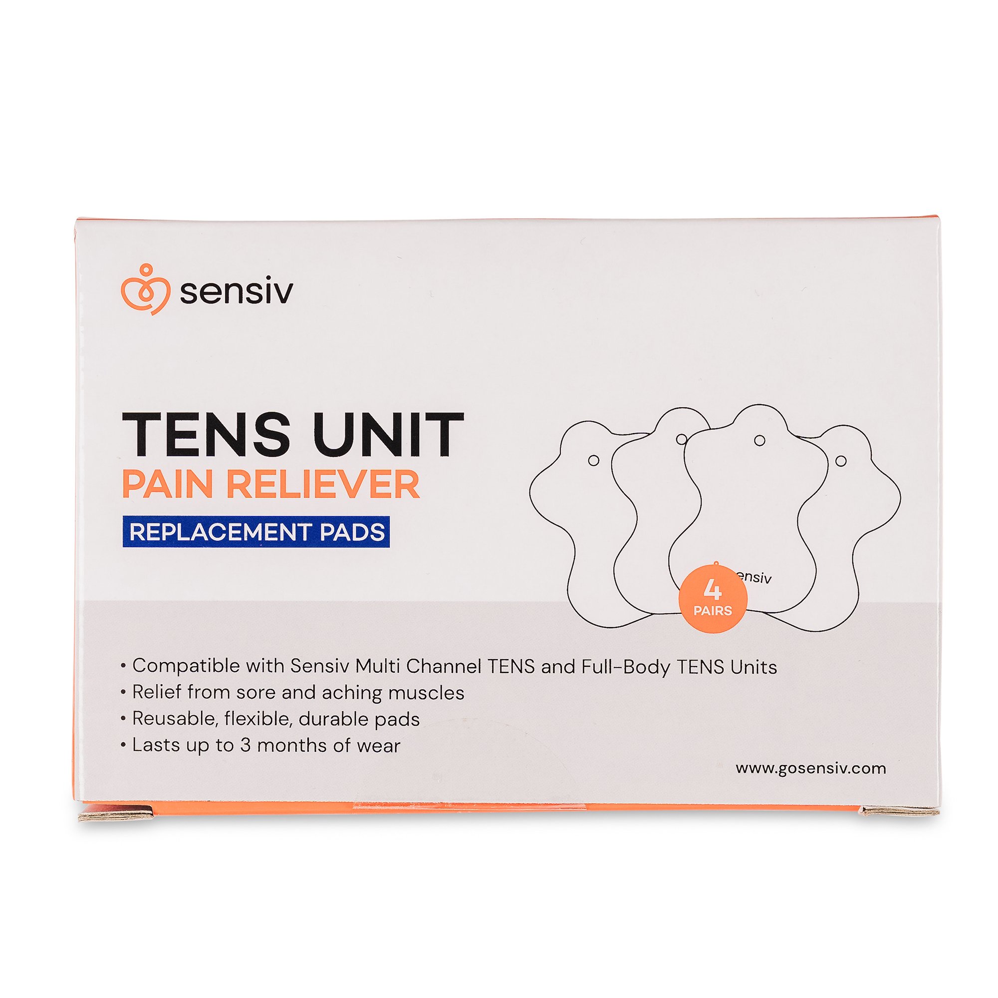 sensiv TENS Unit Pain Reliever Replacement Pads MK 1236459