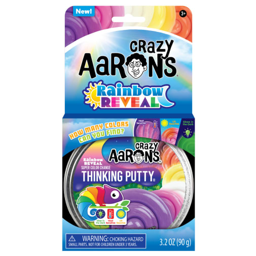 Crazy Aaron's Rainbow Reveal Thinking Putty 4" Tin