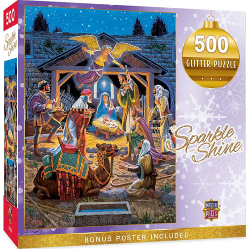 Holy Night Glitter Puzzle (500 pieces)