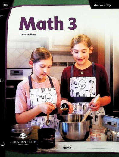 Christian Light Math LightUnit 305 Answer Key Sunrise Ed