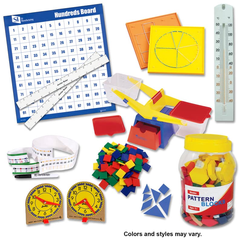 Saxon Math Manipulative Kit 2 (Wooden Pattern Block Upgrade, NO Optional Items)