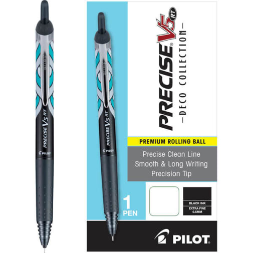 Precise V5 Deco Collection Pen, Black, Extra Fine