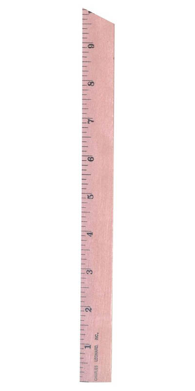 Charles Leonard Inc. Office Wood Ruler with Metal Edge, 12 Inches