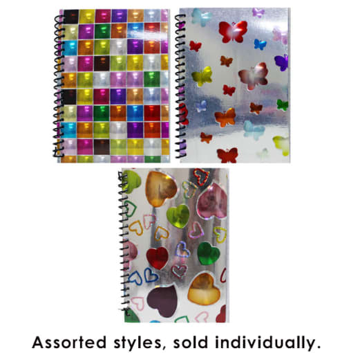 3D Holographic Foil 5" X 7" Spiral Notebook