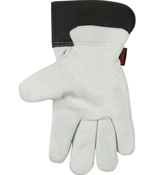 Lined Suede Cowhide Palm with Safety Cuff, Assorted, large