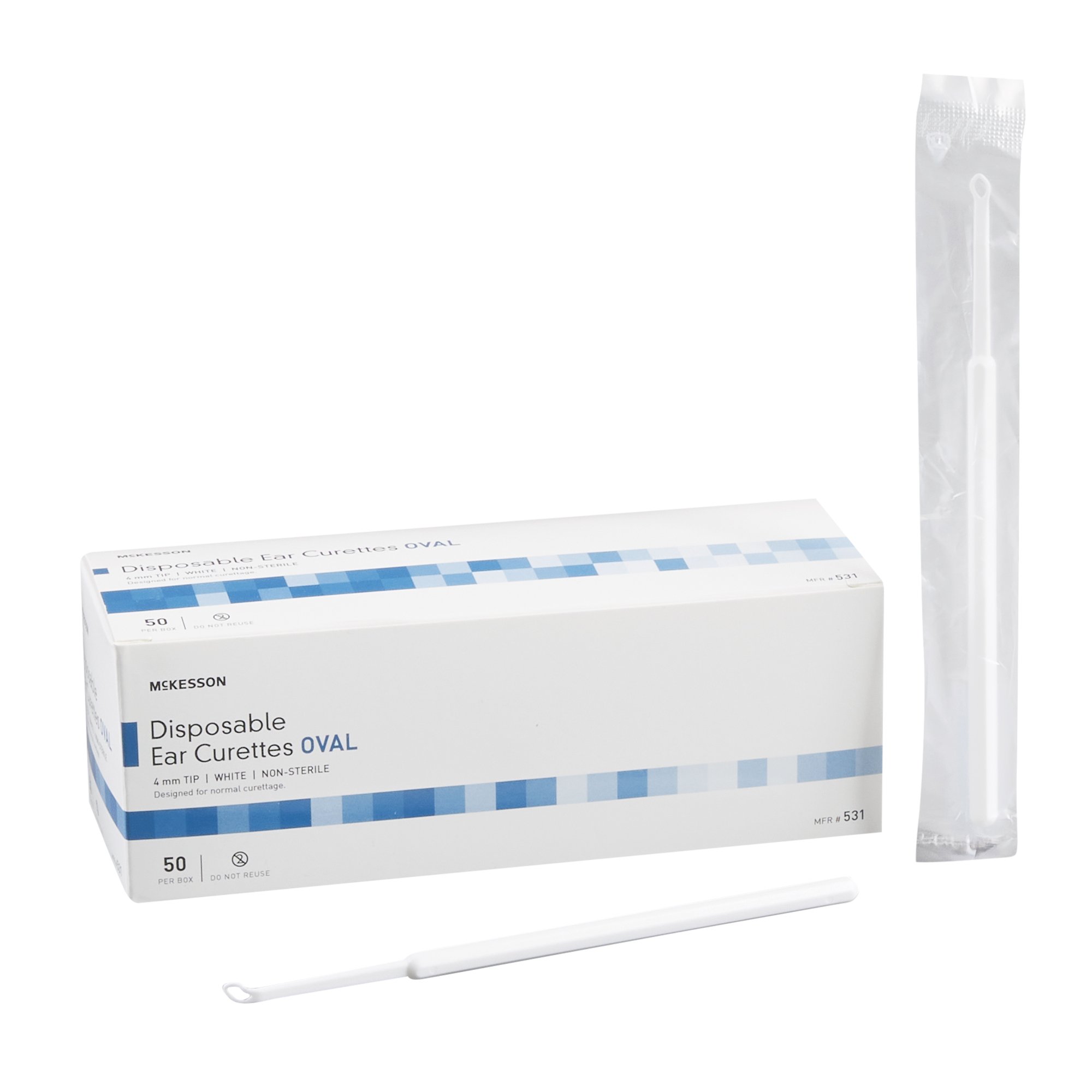 McKesson Ear Curette, 4 mm, Oval Tip MK 911820