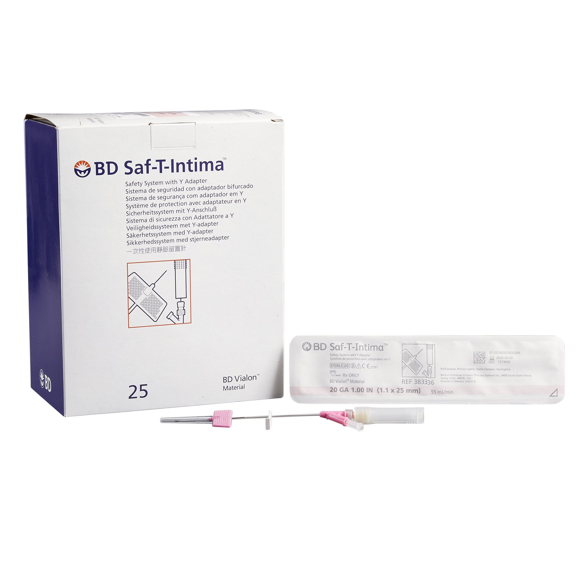 Saf-T-Intima Closed IV Catheter System, Y Port, 22 Guage MK 330112