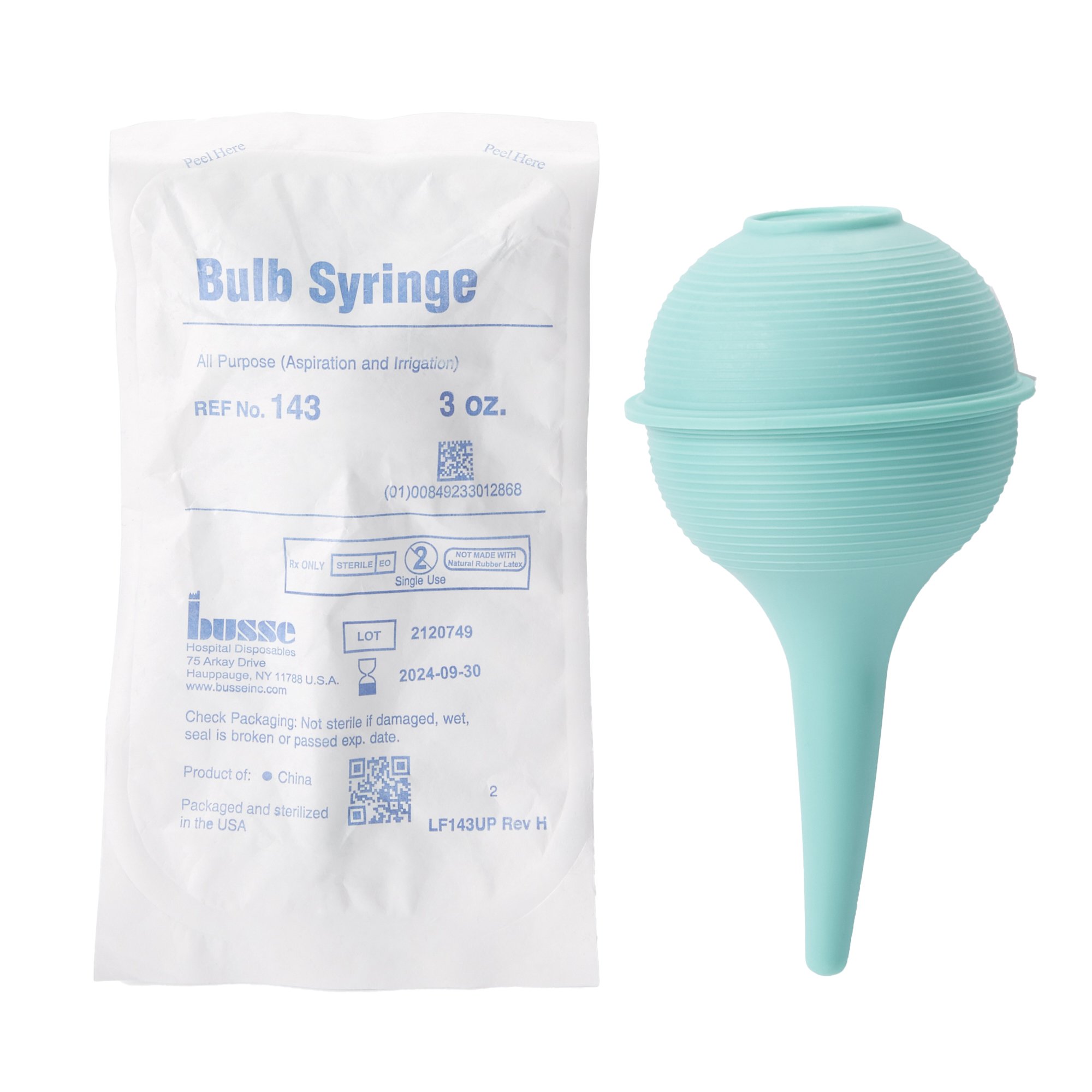 Busse Hospital Disposables Ear / Ulcer Bulb Syringe MK 149301
