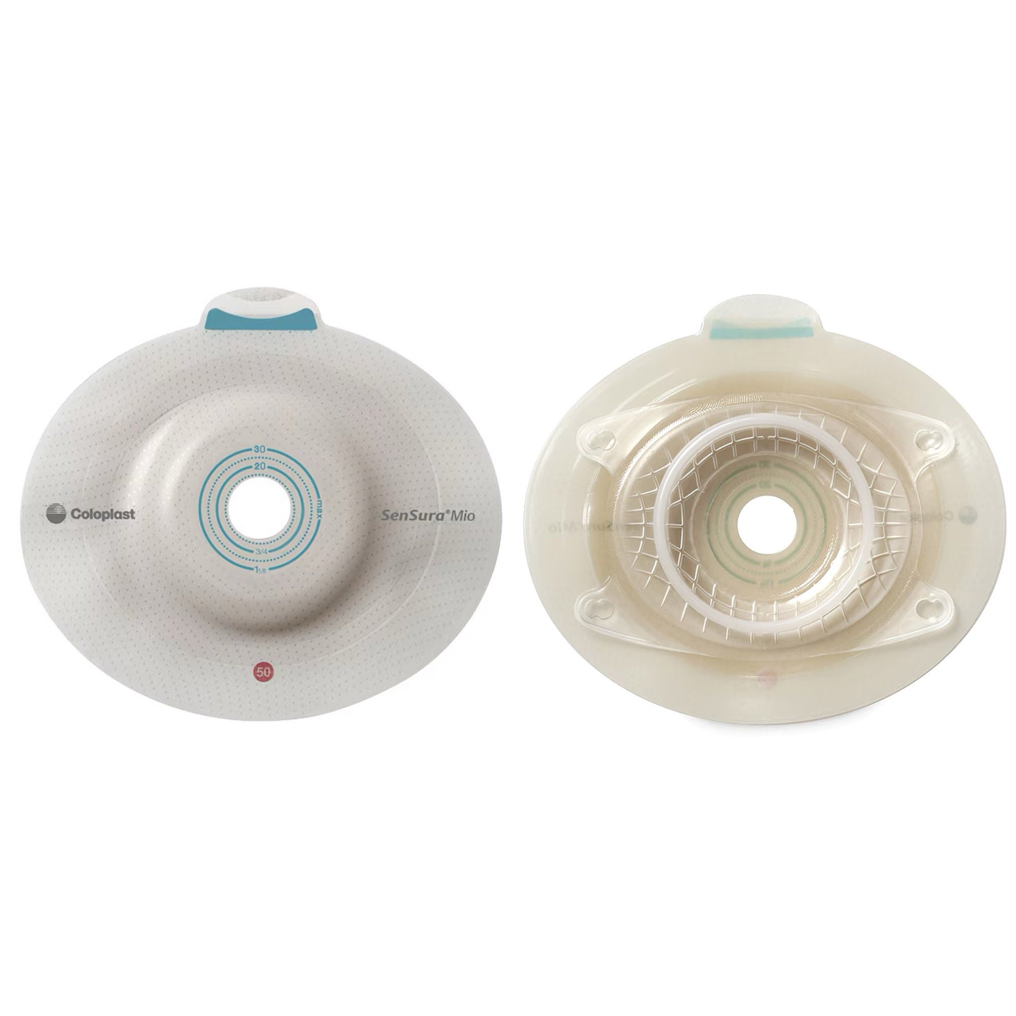 SenSura Mio Click Convex Light Ostomy Barrier, 31 mm Stoma Opening, Blue Match MK 1006228