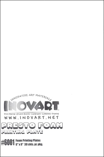 Foam Printing Plates 6" x 9"  (Package of 30)