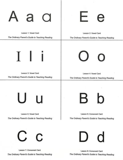 The Ordinary Parent's Guide to Teaching Reading Flashcards