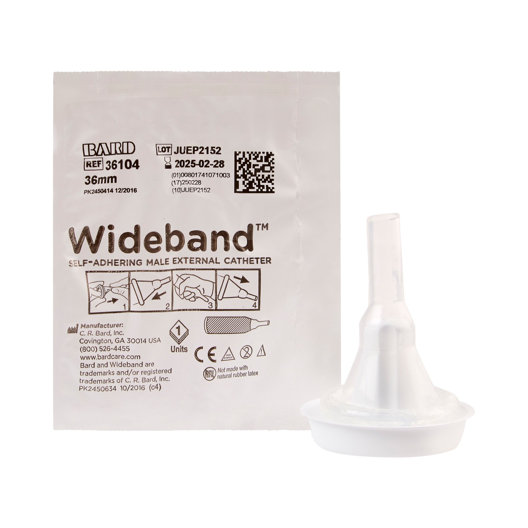 Bard Wide Band Male External Catheter, Large MK 334734