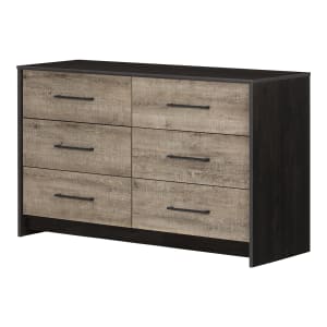 Commode de rangement double avec 6 tiroirs