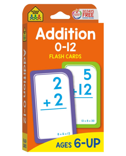 Addition Flash Cards 0-12