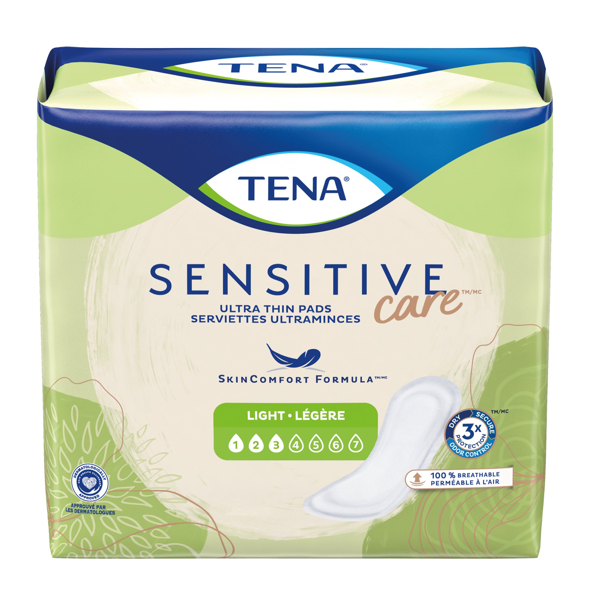 Tena Sensitive Care Ultra Thin Light Regular Bladder Control Pad, 9-Inch Length MK 1121150