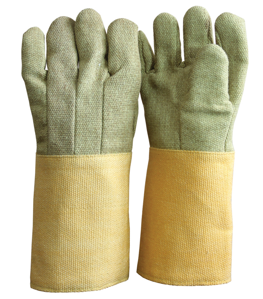 14" High Heat Five Finger Gloves: 22 oz. PBI® Blend, , large image number 0