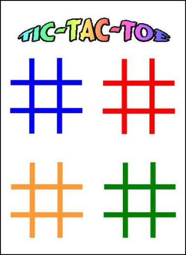 Tic Tac Toe (4 x 6 Laminated Write and Wipe Game Board)