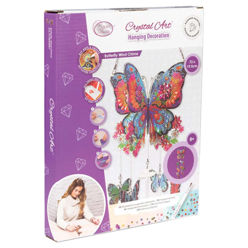 Crystal Art Decoration Kit: Butterfly Wind Chime