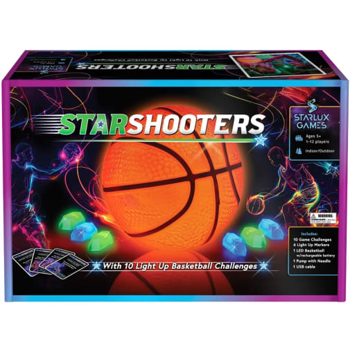 Starlight Shooters: Glow in the Dark Basketball Game Set
