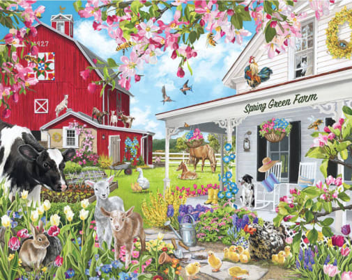Spring Green Farm Puzzle (1000 Piece)