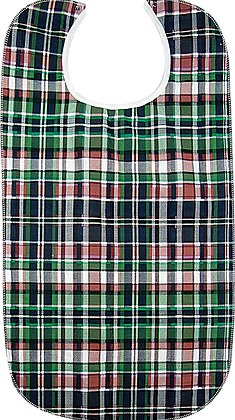 Beck's Classic Quilted Adult Bib, Highland Blue Plaid, 18 x 34 Inch MK 1015993