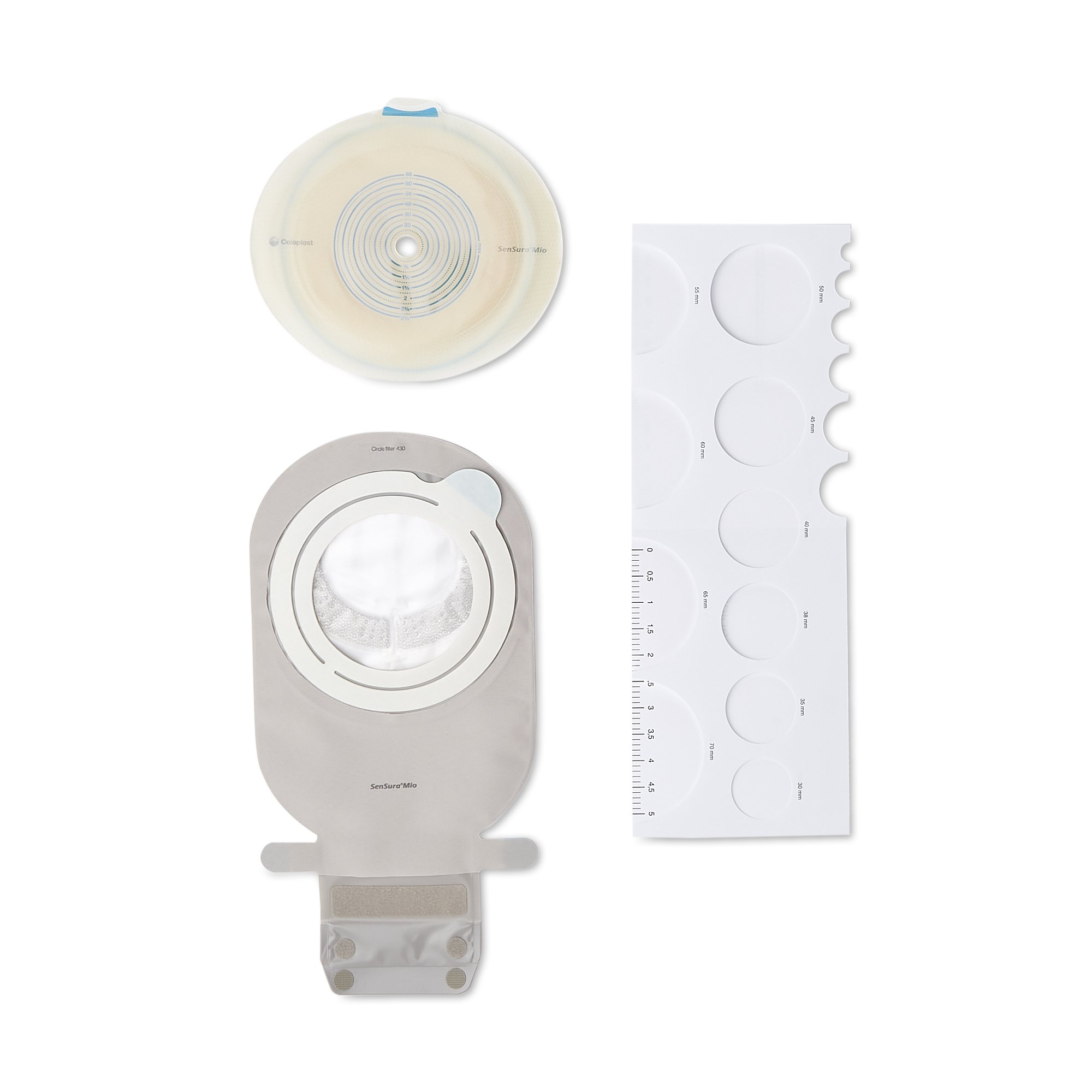 Ostomy Pouch SenSura Mio Two-Piece System Maxi Length Flat, Trim to Fit 3/8 to 2-3/4 Inch Stoma Drainable MK 1006226