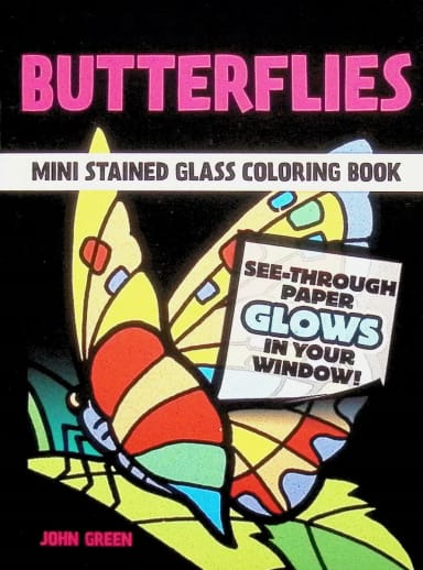 Butterflies Little Stained Glass Coloring Book