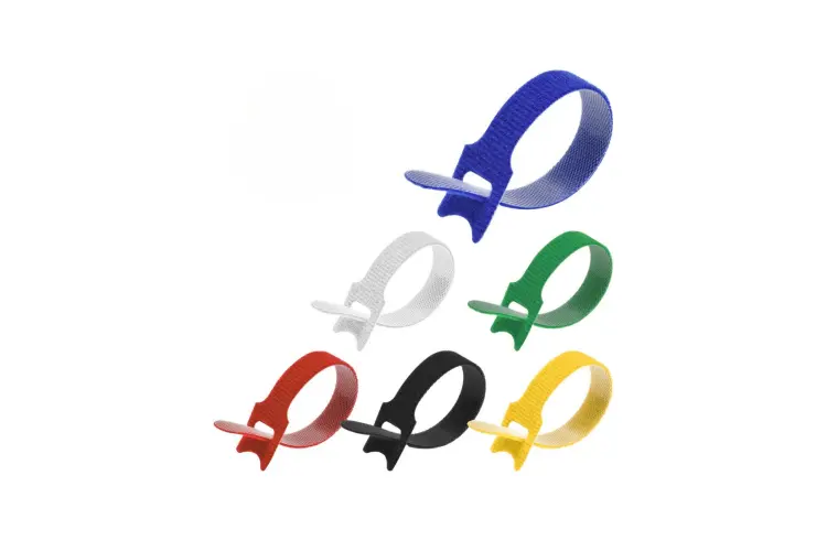 6in Hook and Loop Wrap Strap 1/2in Width Assorted colors , 60pc Pack