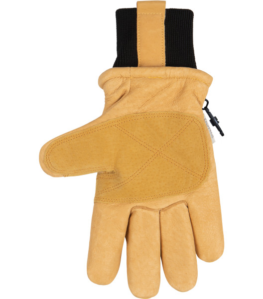 Women's Lined Premium Grain & Suede Pigskin Ski Glove with Omni-Cuff&trade;, Golden, large