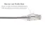 CAT6A Slim Snagless Ethernet Patch Cable, 1 ft, Gray